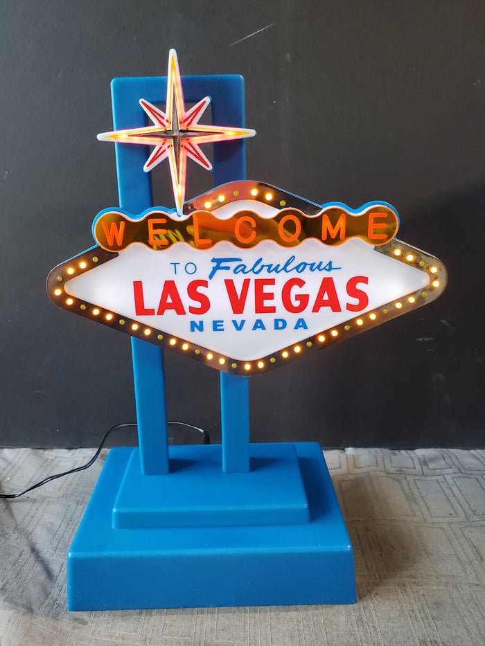 The Welcome to Las Vegas Tabletop Light Up Sign WORKS