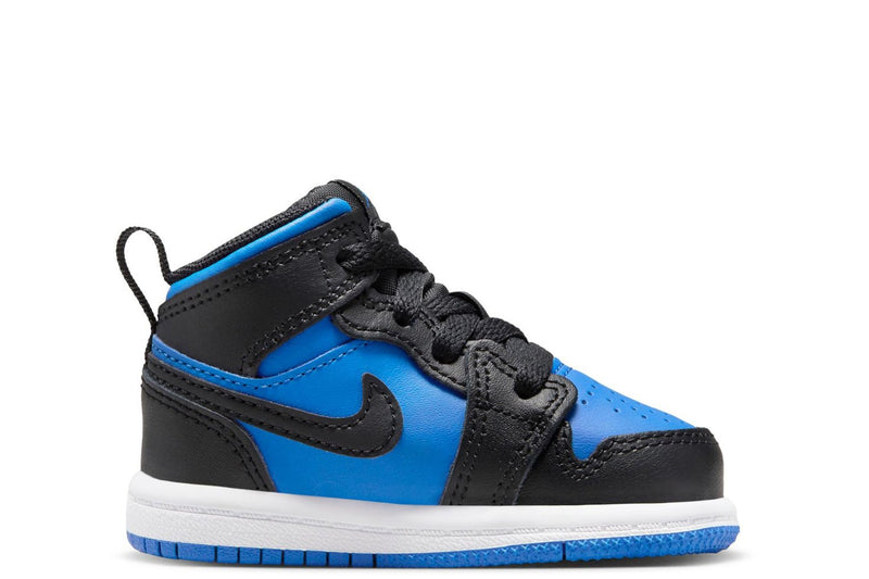 Toddler's Jordan 1 Mid Black/Royal Blue-Black-White (DQ8425 042)