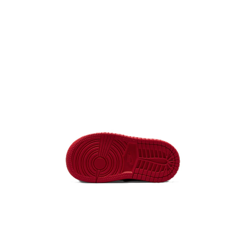 Toddler's Jordan 1 Mid Black/University Red-White (DQ8425 005)