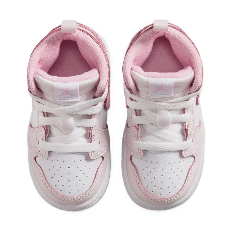 Toddler's Jordan 1 Mid Pearl Pink/Med Soft Pink-White (DQ8425 600)