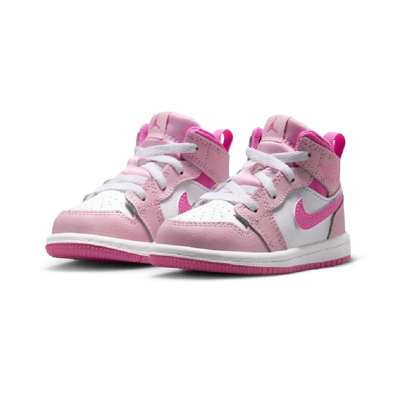 Toddler's Jordan 1 Mid Pink Foam/Pink Foam-China Rose (DQ8425 601)