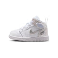 Toddler's Jordan 1 Mid SE BT White/Field Silver-White-White (IR2316 100)