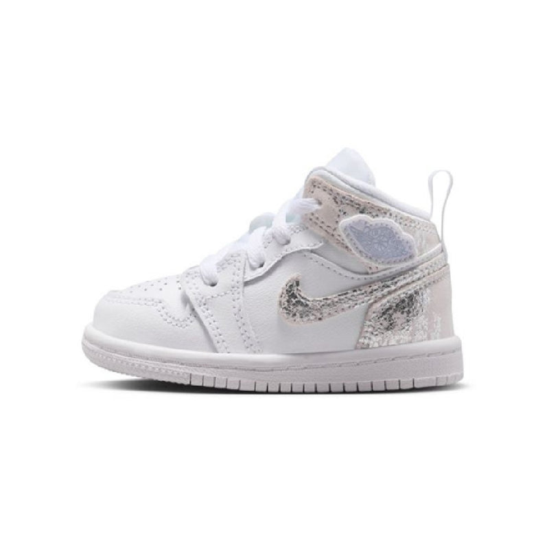 Toddler's Jordan 1 Mid SE BT White/Field Silver-White-White (IR2316 100)