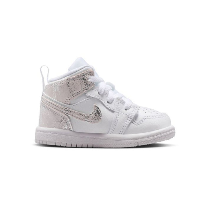 Toddler's Jordan 1 Mid SE BT White/Field Silver-White-White (IR2316 100)