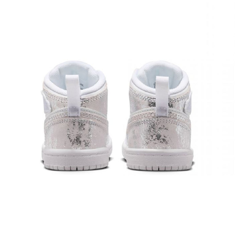 Toddler's Jordan 1 Mid SE BT White/Field Silver-White-White (IR2316 100)