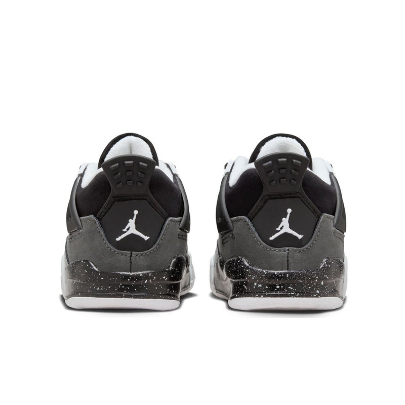 Toddler's Jordan 4 Retro "Fear" Black/White-Anthracite-Black (FV4538 002)