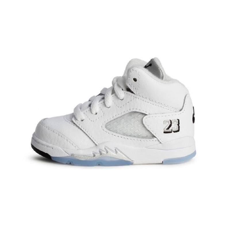 Toddler's Jordan 5 Retro OG "White Metallic" Wht/Blk-Mtlc Sv (HQ7981 103)