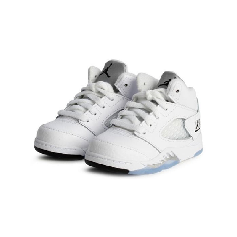 Toddler's Jordan 5 Retro OG "White Metallic" Wht/Blk-Mtlc Sv (HQ7981 103)