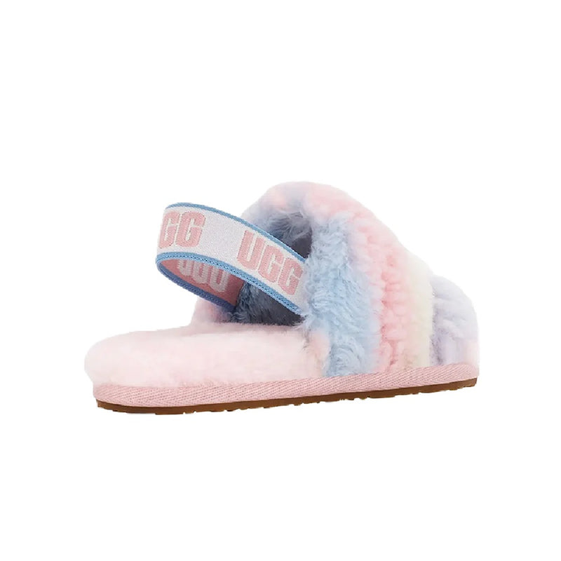 Toddler's UGG Fluff Yeah Slide Cali Collage Pride-Stripes (1120115T-PSTR)