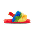 Toddler's UGG Fluff Yeah Slide Cali Collage Rainbow Stripes (1119841T-RSTR)