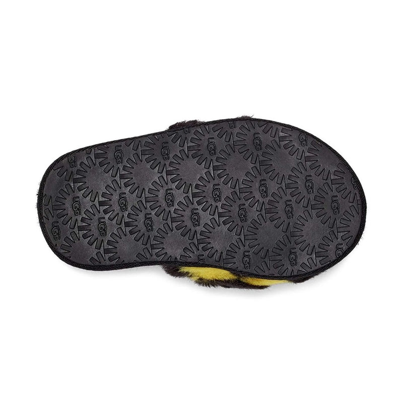 Toddler's UGG Fluff Yeah Slide Checks Black Multi (1130391T-BLKM)
