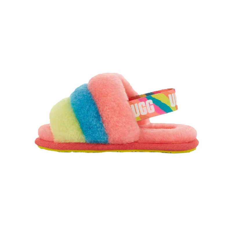 Toddler's UGG Fluff Yeah Slide Peach Bliss Multi (1124931T-PBMT)