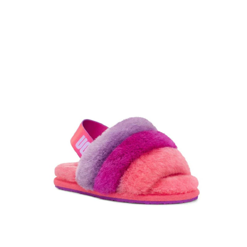 Toddler's UGG Fluff Yeah Slide Purple Rainbow (1120073T-PPRB)