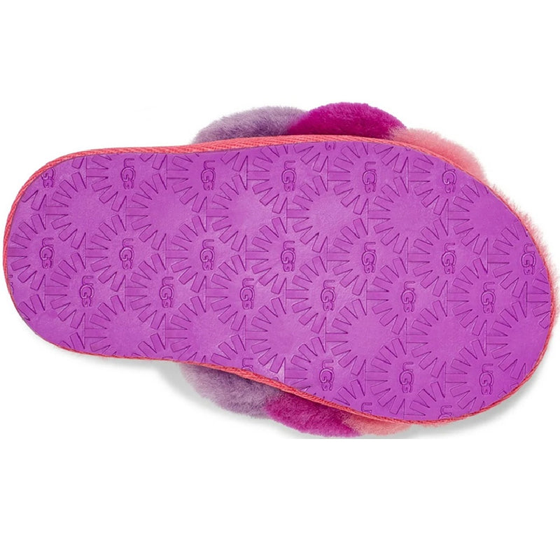 Toddler's UGG Fluff Yeah Slide Purple Rainbow (1120073T-PPRB)