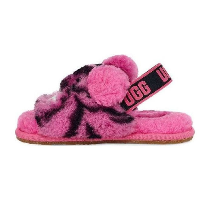 Toddler's UGG Fluff Yeah Slide Tiger Stuffie Carnation (1124940T-CRNT)