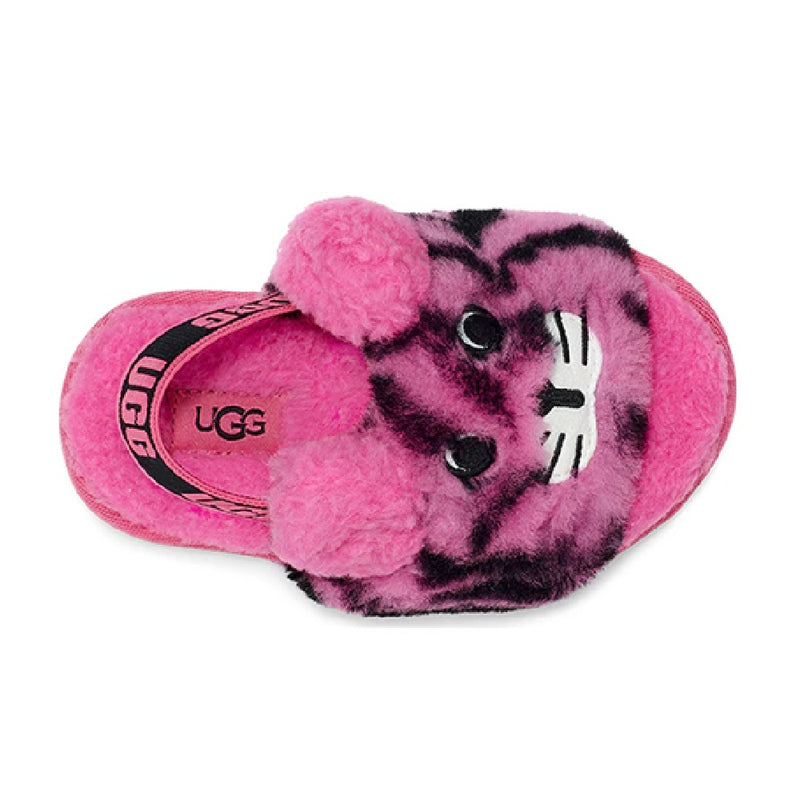 Toddler's UGG Fluff Yeah Slide Tiger Stuffie Carnation (1124940T-CRNT)
