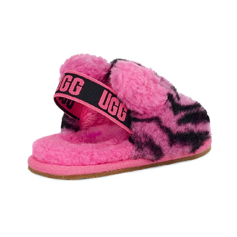 Toddler's UGG Fluff Yeah Slide Tiger Stuffie Carnation (1124940T-CRNT)