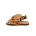 Toddler's UGG Fluff Yeah Slide Tiger Stuffie Daisy/Earth (1124940T-DDER)