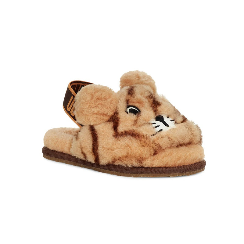 Toddler's UGG Fluff Yeah Slide Tiger Stuffie Daisy/Earth (1124940T-DDER)