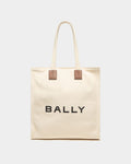 Tote Bag In Beige Canvas