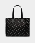 Tote Bag In Black Nylon With a Chevron Logo Print