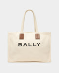 Tote Bag In Ivory Canvas