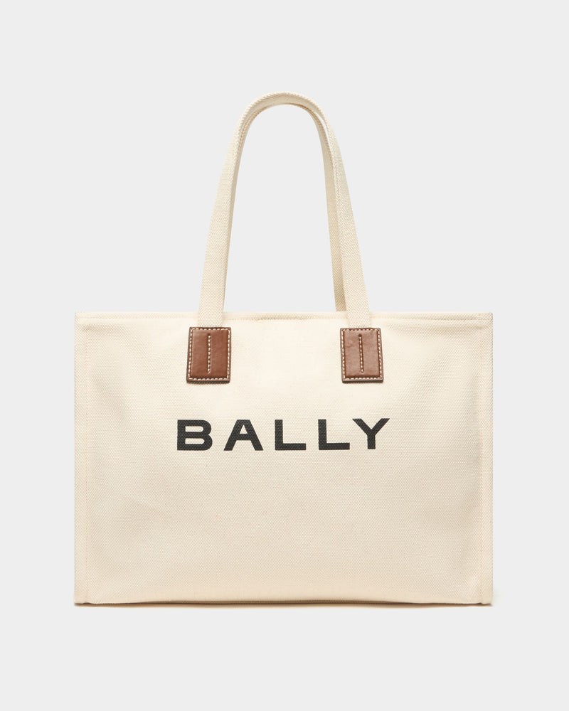 Tote Bag In Ivory Canvas