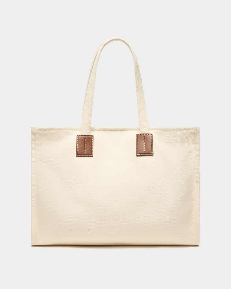 Tote Bag In Ivory Canvas