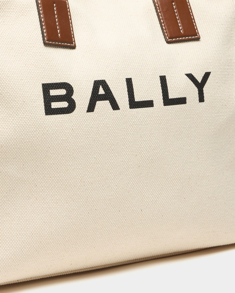 Tote Bag In Ivory Canvas