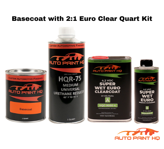 Toyota 1F0 Silver Pine Metallic Basecoat Clearcoat Quart Complete Paint Kit