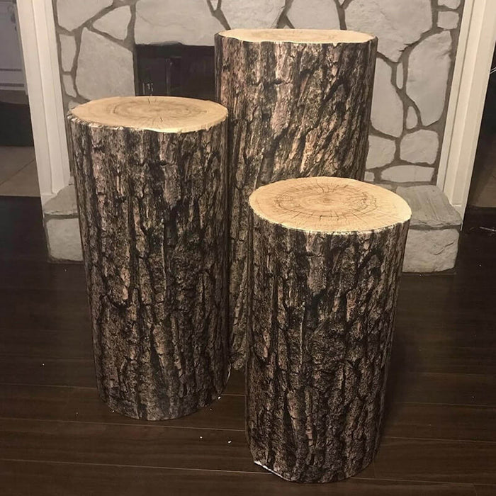Tree Stump Fabric Pedestal Covers-ubackdrop