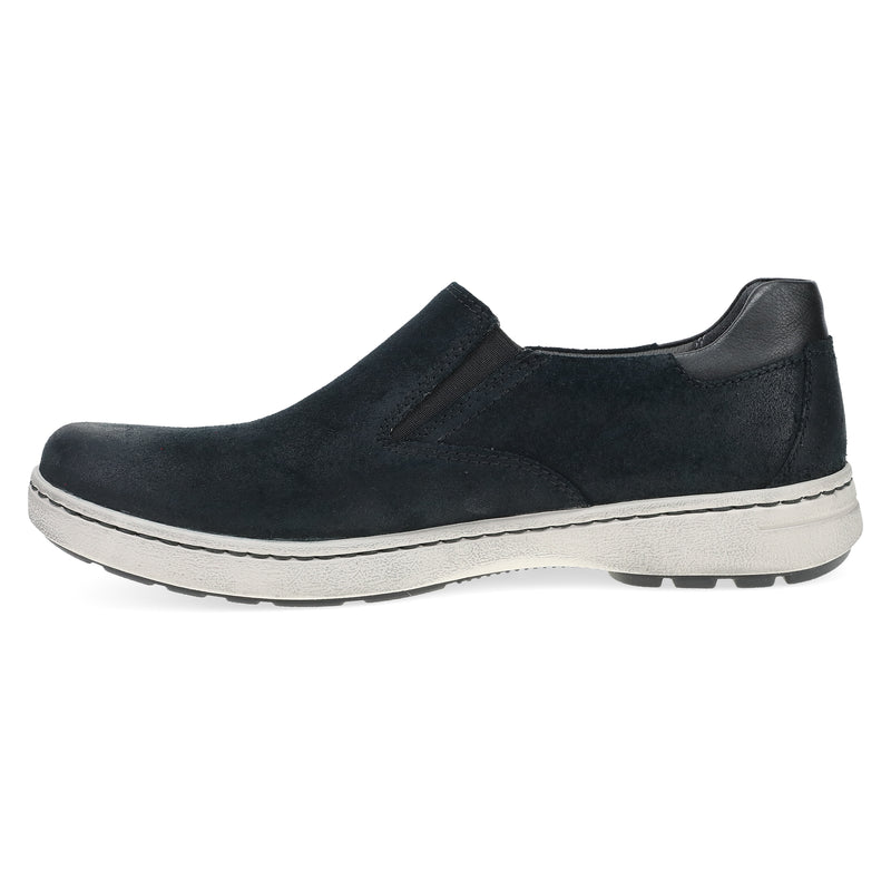 Side image of Trent Black Burnished Suede