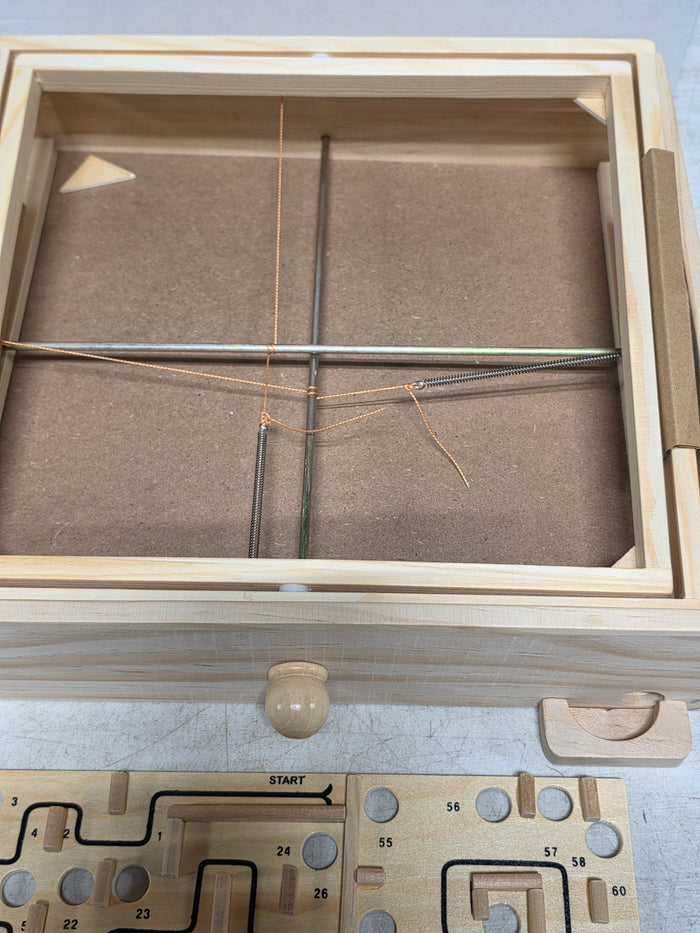 Triple Labyrinth Box Game (Three Interchangeable Plates)