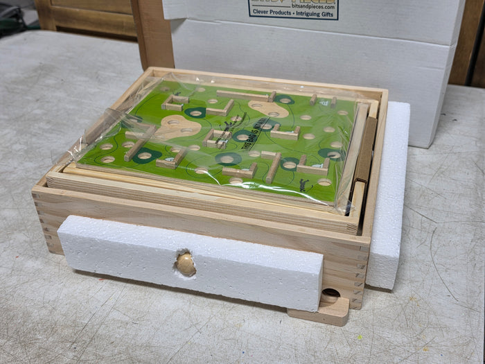 Triple Labyrinth Box Game (Three Interchangeable Plates)