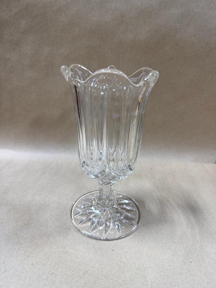 Tulip Style Clear Glass Vase