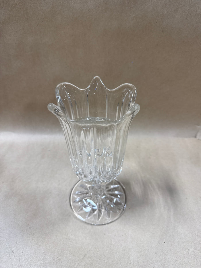 Tulip Style Clear Glass Vase