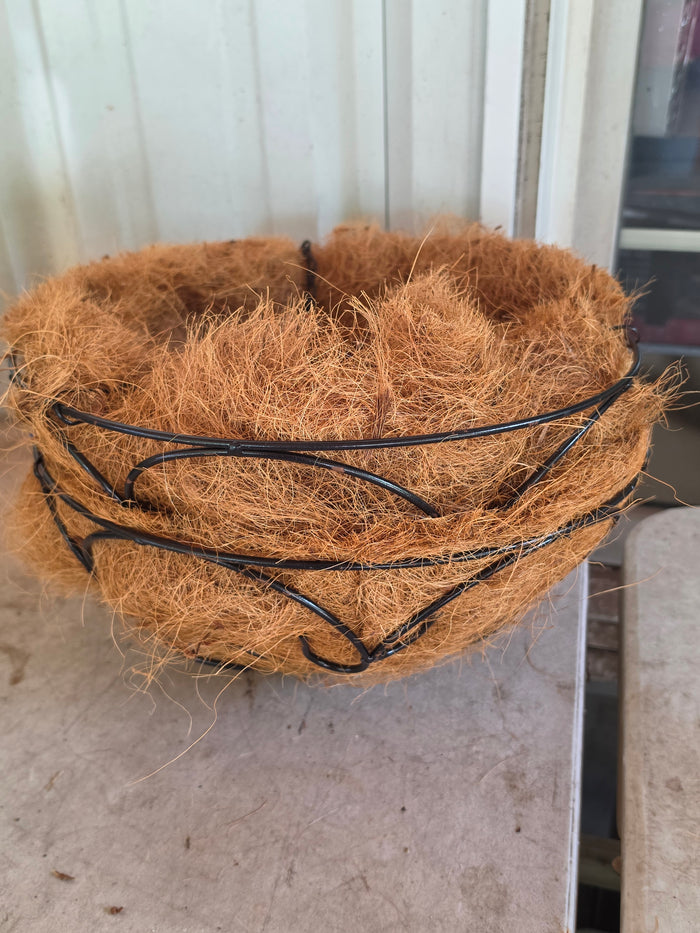 Two Hanging Wire Planters w/Liners-A
