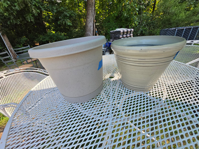 Two Plastic Planters