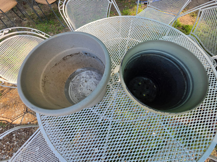 Two Plastic Planters