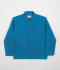 Uskees 3001 Buttoned Overshirt in Bright Blue