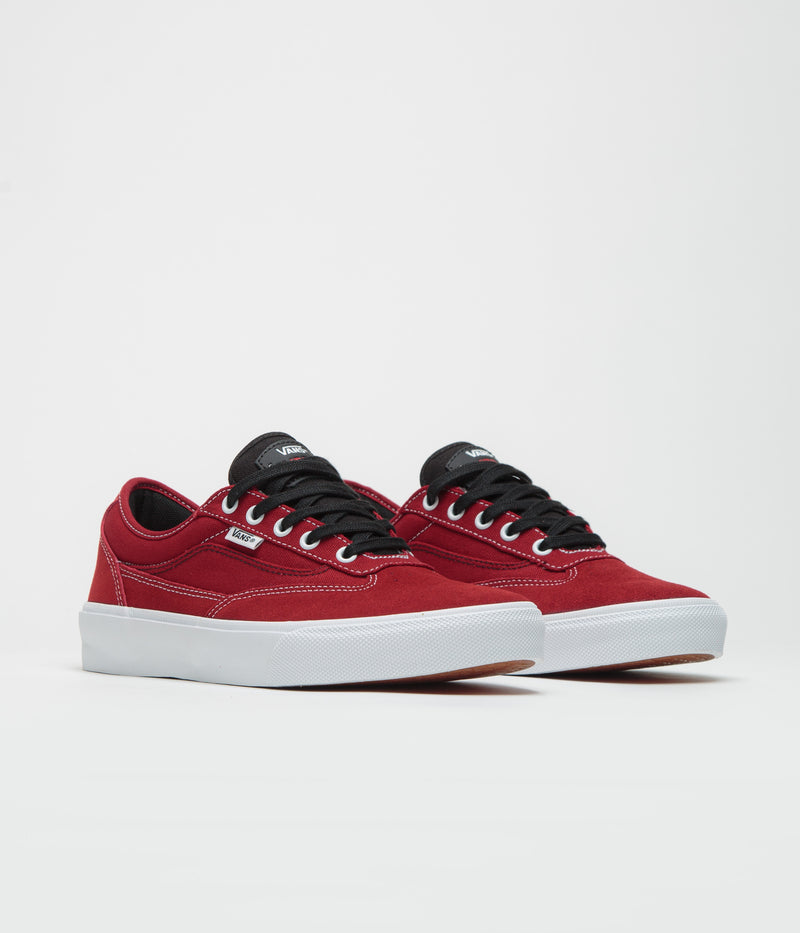 Vans Skate Curren Caples Shoes in Red and White