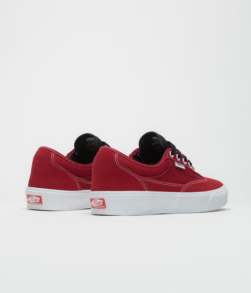 Vans Skate Curren Caples Shoes in Red and White