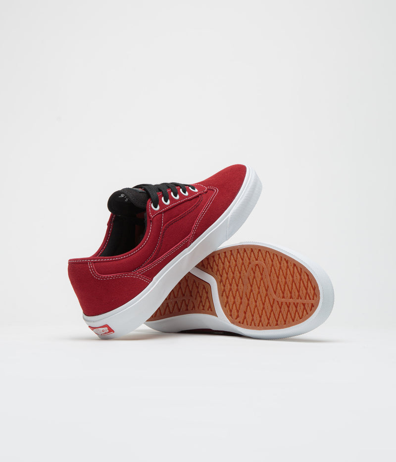 Vans Skate Curren Caples Shoes in Red and White