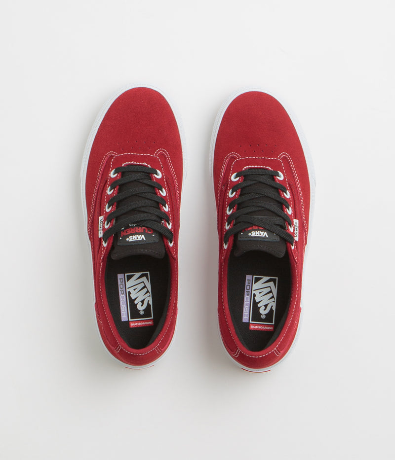 Vans Skate Curren Caples Shoes in Red and White