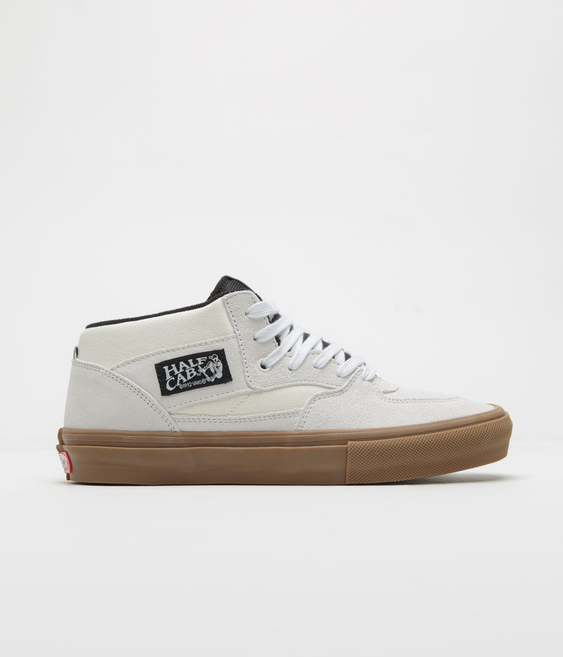 Vans Skate Half Cab Shoes in Antique White and Gum