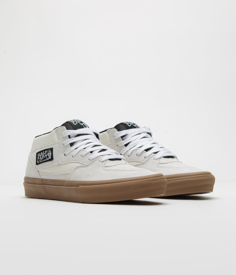 Vans Skate Half Cab Shoes in Antique White and Gum