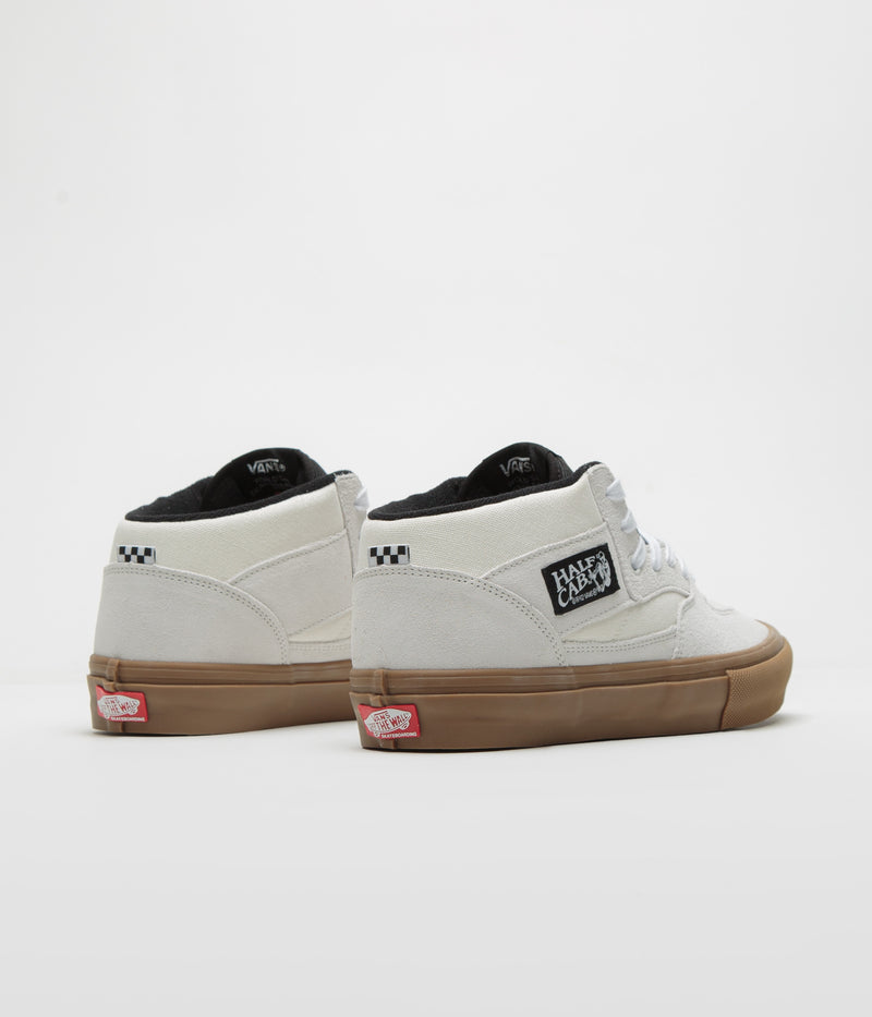 Vans Skate Half Cab Shoes in Antique White and Gum