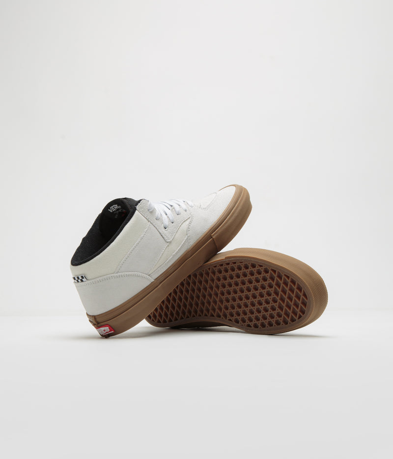 Vans Skate Half Cab Shoes in Antique White and Gum