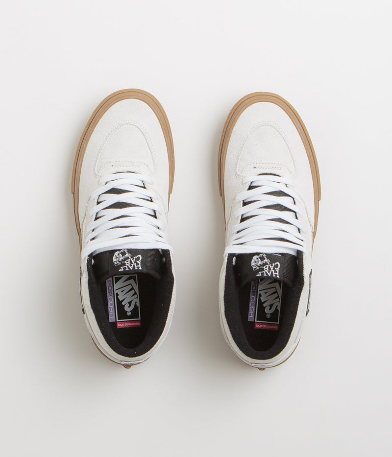 Vans Skate Half Cab Shoes in Antique White and Gum
