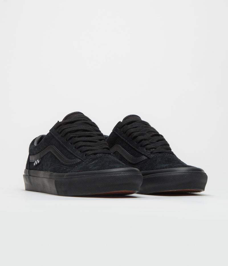 Vans Skate Old Skool Shoes in Metallic Black and Smoke